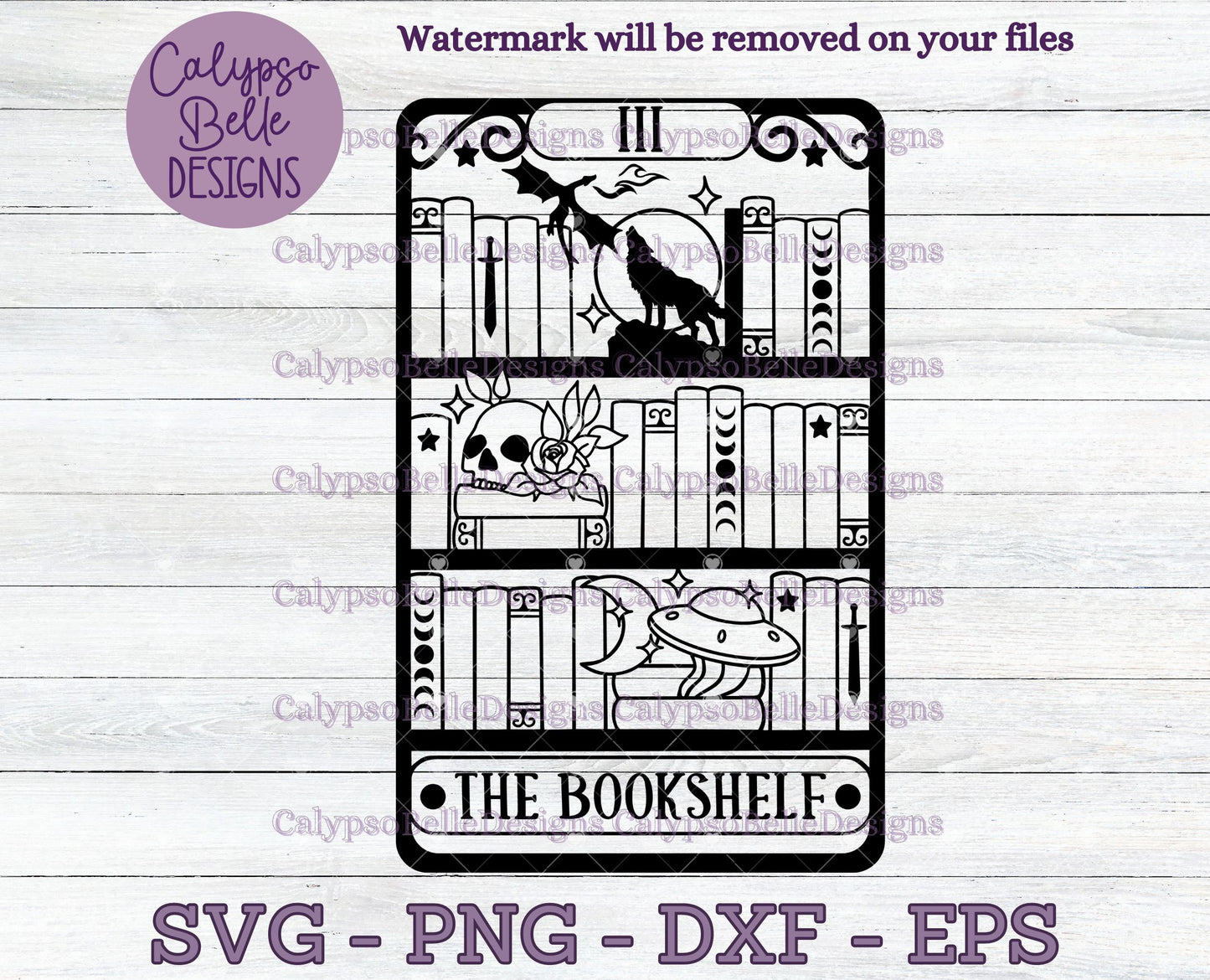 The Fantasy Bookshelf Tarot Card Bookish Design