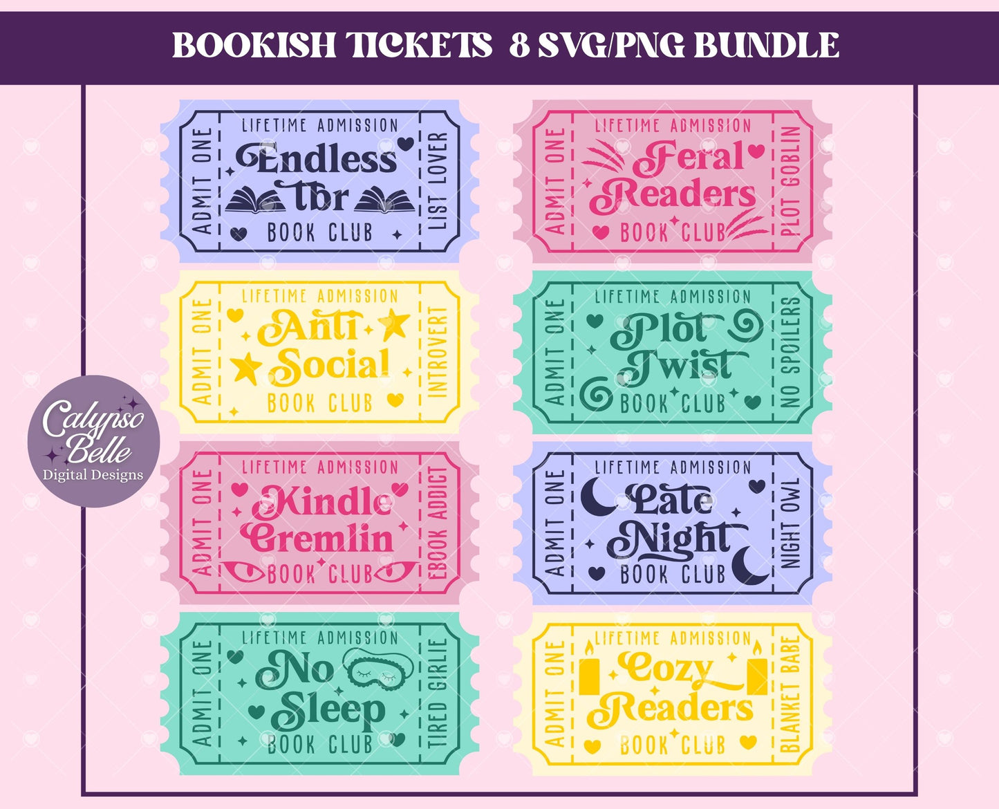 Reader Trope Tickets Bundle, Bookish Bundle