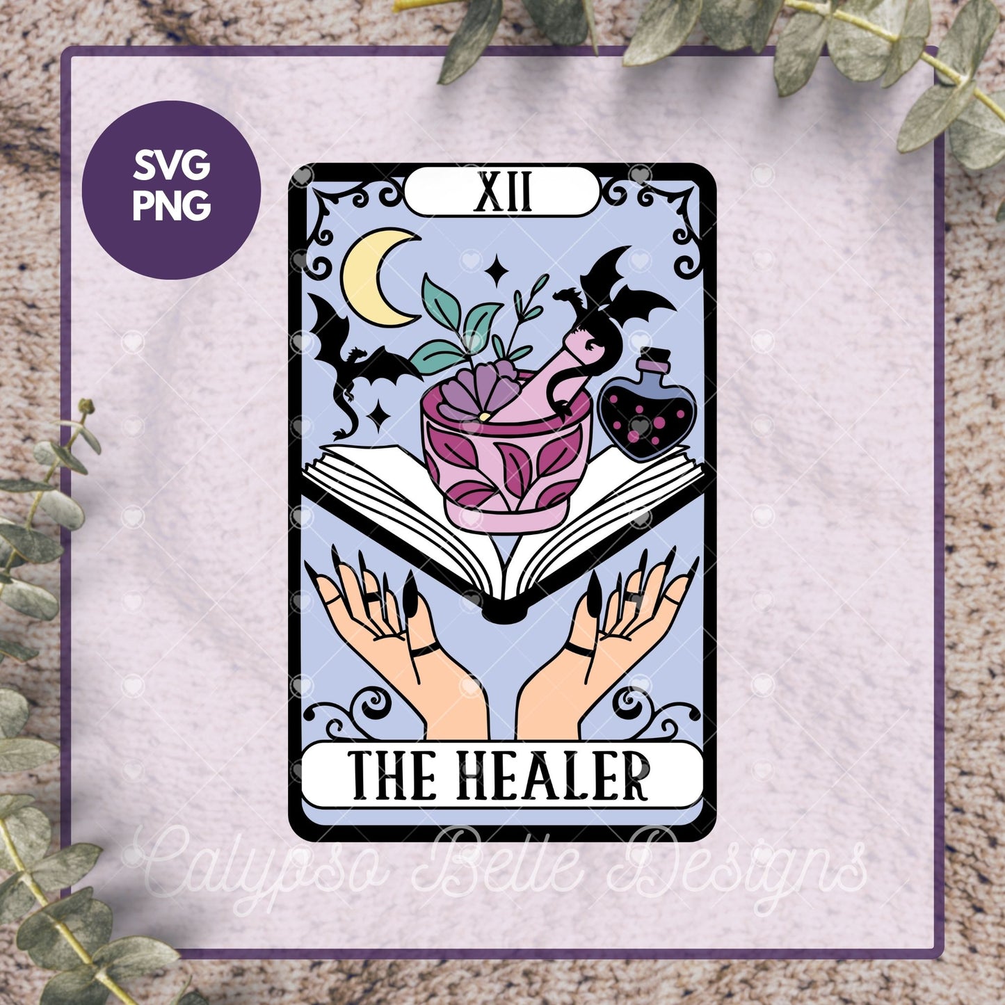 The Healer Tarot Card Design, Fantasy Reader Nurse