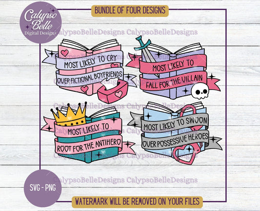 Most Likely to Bookish Bundle, Book Boyfriend, Bookish Designs