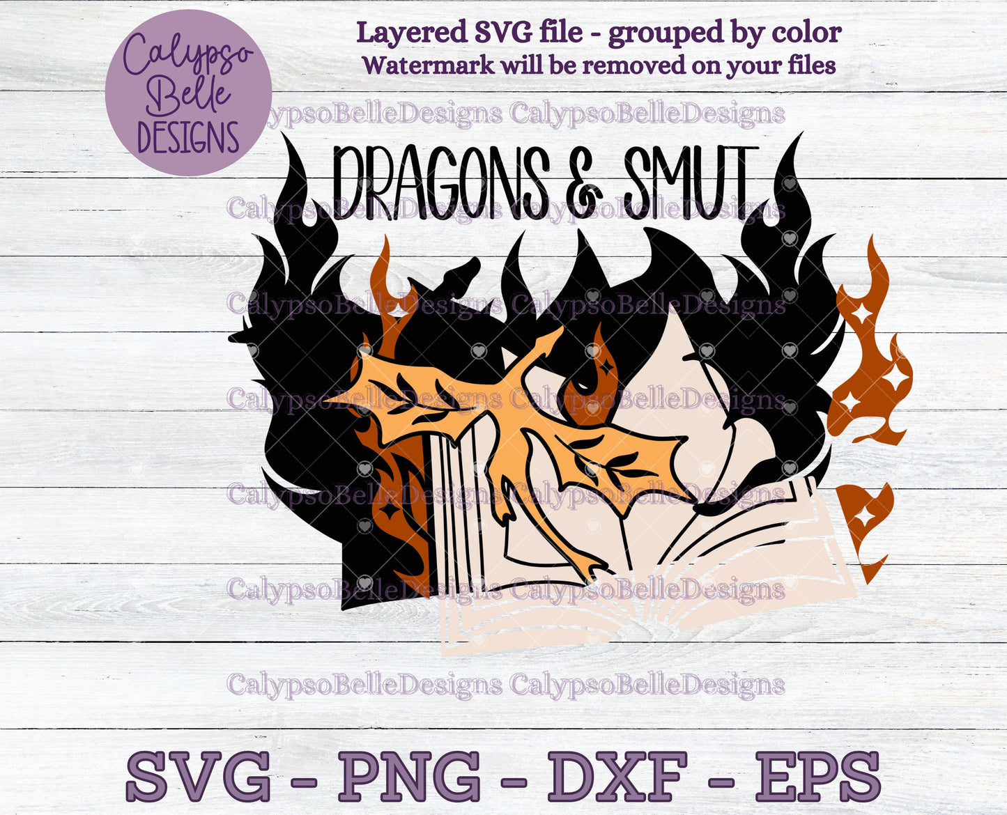 Dragons & Smut, Fantasy Reader, Romantasy Bookish Design