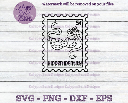 Hidden Identity, Trope Stamps, Bookish Stamps, Bookish Design