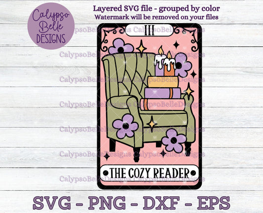 The Cozy Reader, Bookish Tarot Card Design