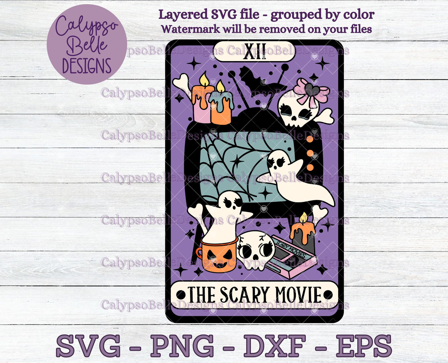 The Scary Movie, Halloween Tarot, Witchy Tarot Card Design