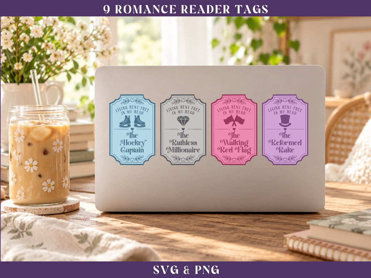 Cute Bookish Romance Reader Tags Bundle, Bookish Bundle