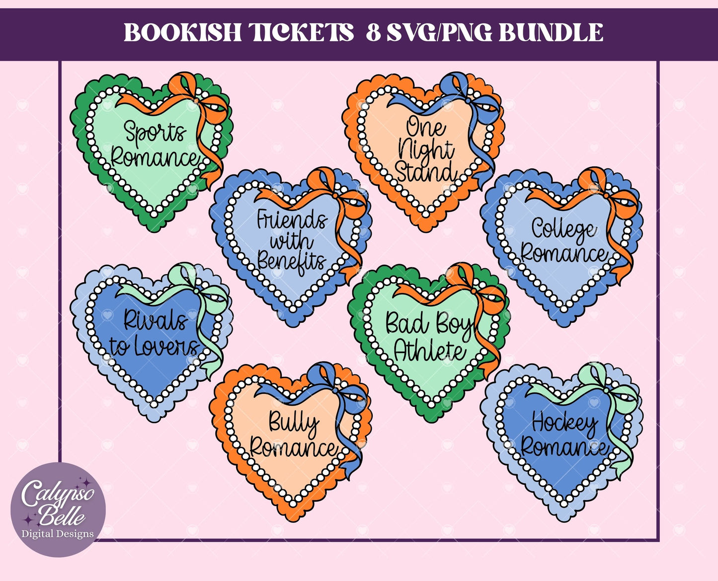 Sports Romance, Trope Coquette Hearts Bundle, Bookish Bundle