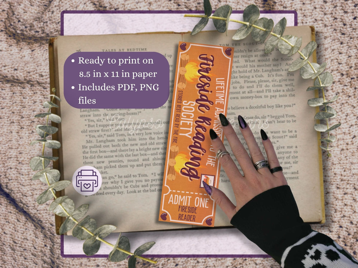 Admit One Autumn Reading Book Club Printable Bookmarks