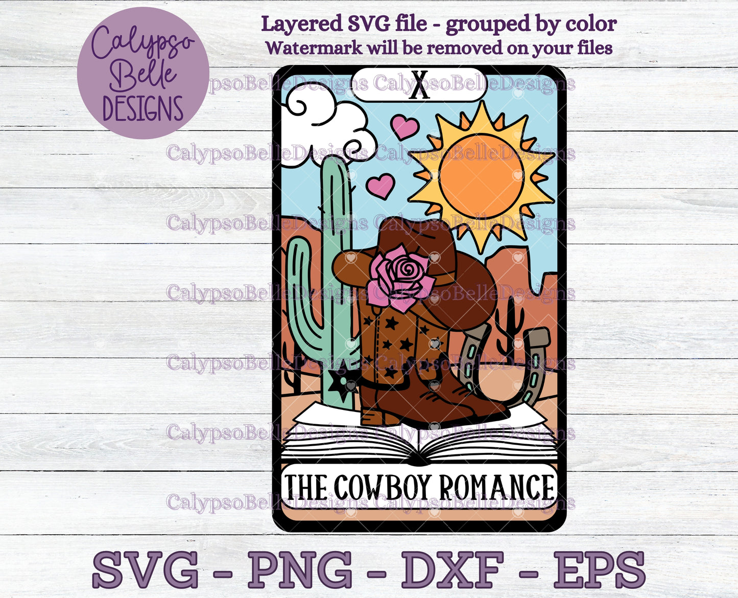 The Cowboy Romance, Bookish Tarot Card Design