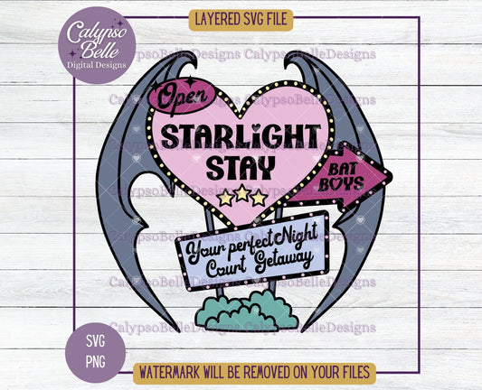 Starlight Stay, Retro Bookish Motel Design