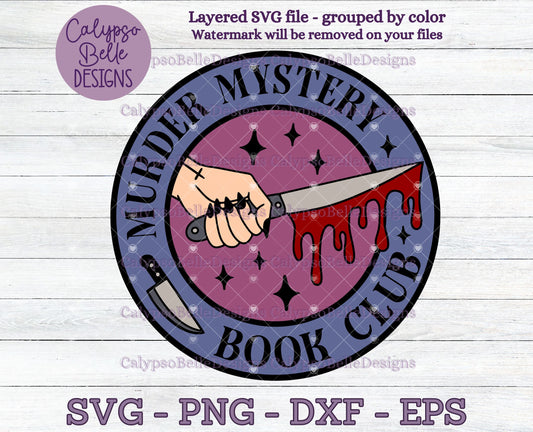 Murder Mystery Book Club, Thriller, Bookish Design