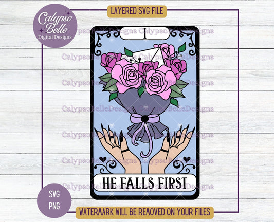 He Falls First Romance, Tarot Card Design, Bookish Designs