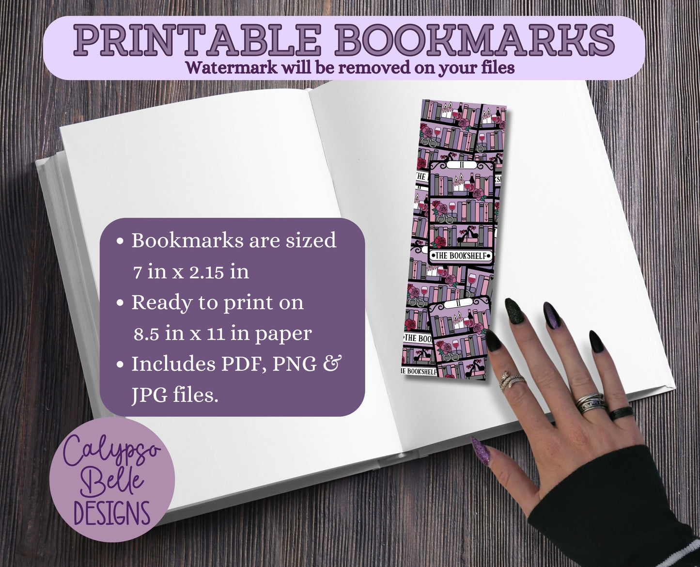 Tarot Card Printable Bookmarks, Smut Reader Bundle