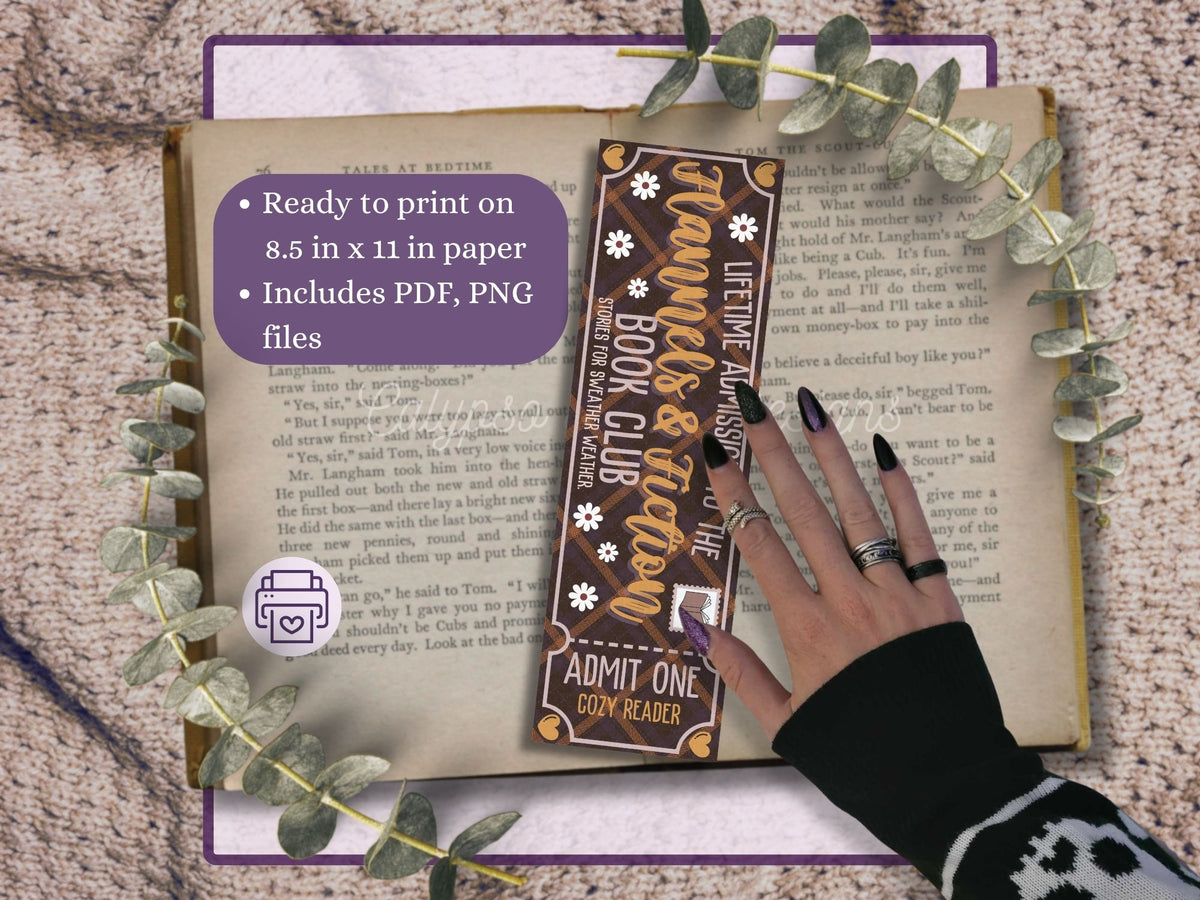 Admit One Autumn Reading Book Club Printable Bookmarks