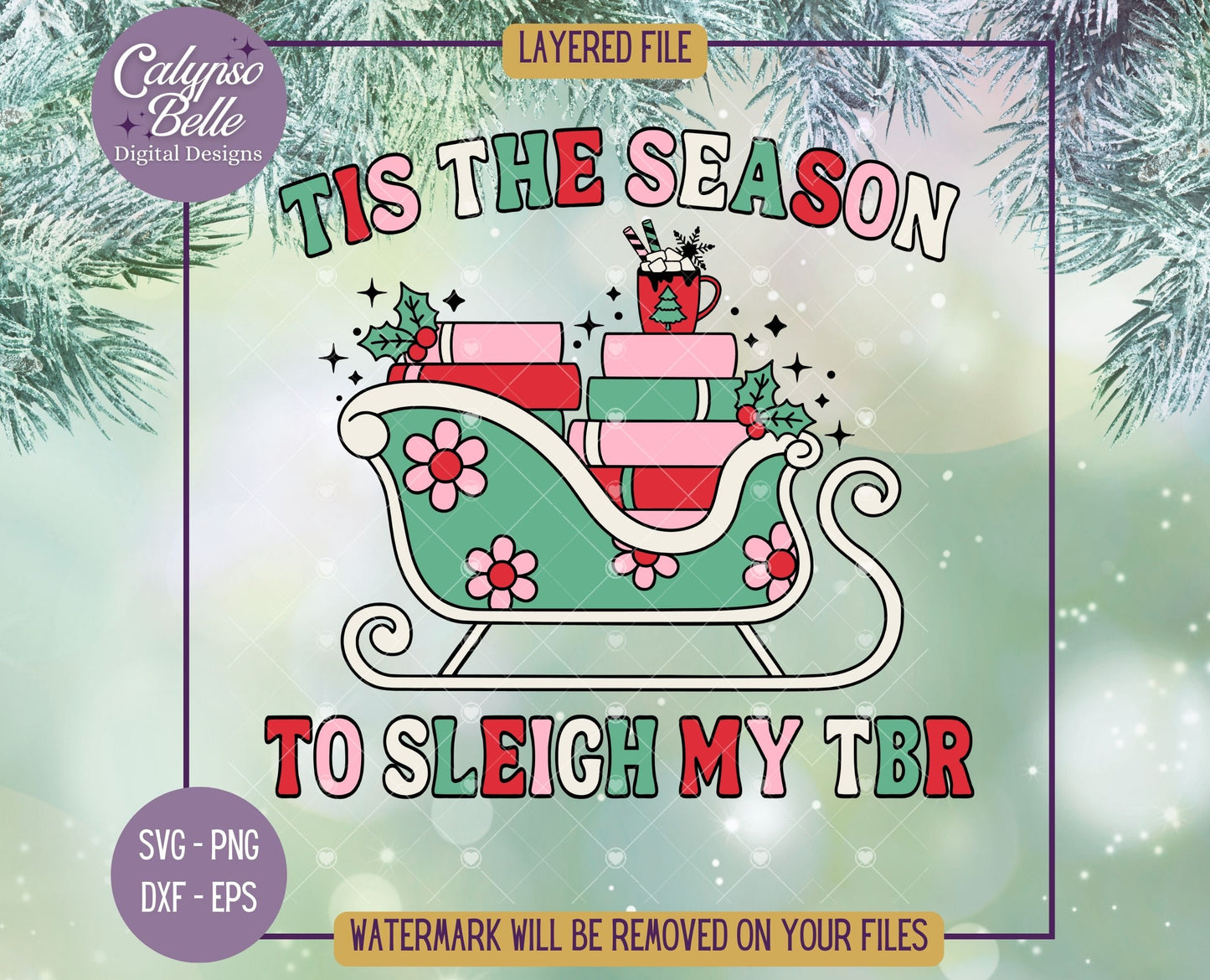 Tis the Season to Sleigh my TBR, Bookish Christmas Design