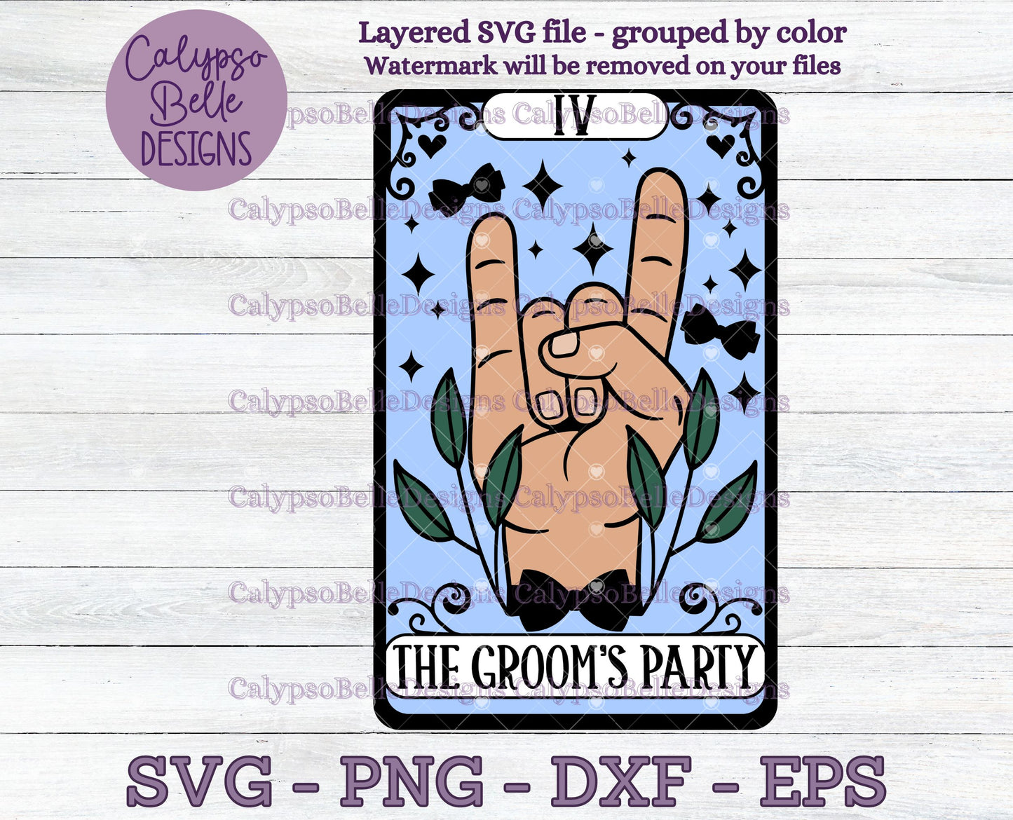 The Groom's Party Tarot Card Design, Wedding Design