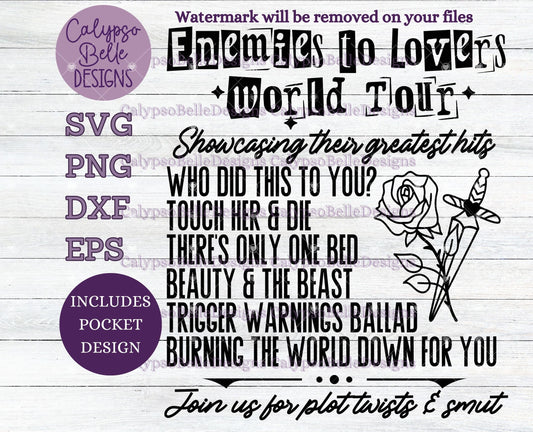 Enemies to Lovers World Tour, Bookish World Tour, Bookish Design