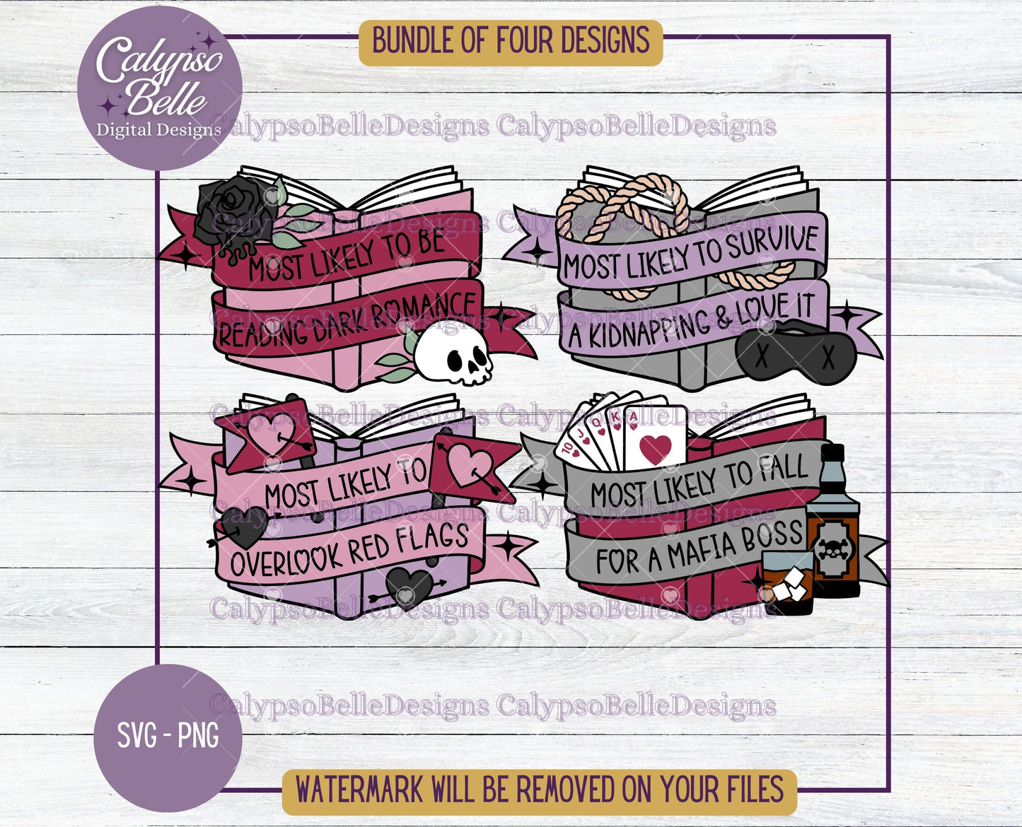 Most Likely to Bookish Bundle, Dark Romance, Bookish Designs