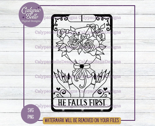 He Falls First Romance, Tarot Card Design, Bookish Designs