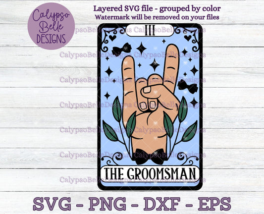 The Groomsman Tarot Card Design, Wedding Design