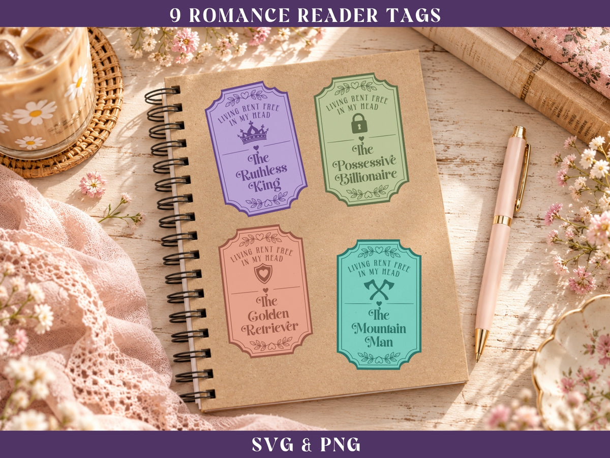 Cute Bookish Romance Reader Tags Bundle, Bookish Bundle
