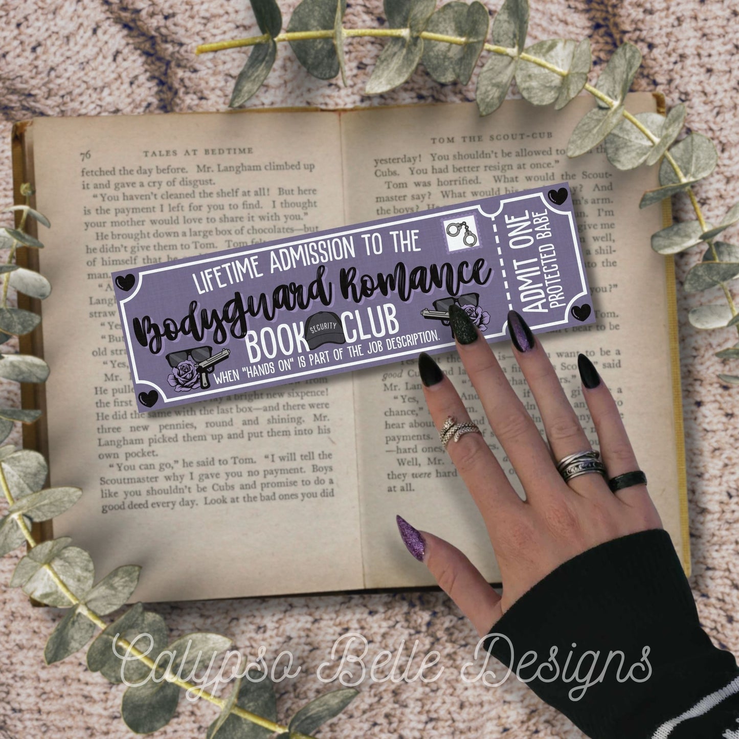 Bodyguard Romance Admit One Book Club Printable Bookmark