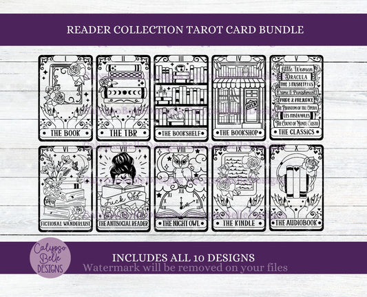 The Reader Tarot Card Collection Bundle, Bookish Designs