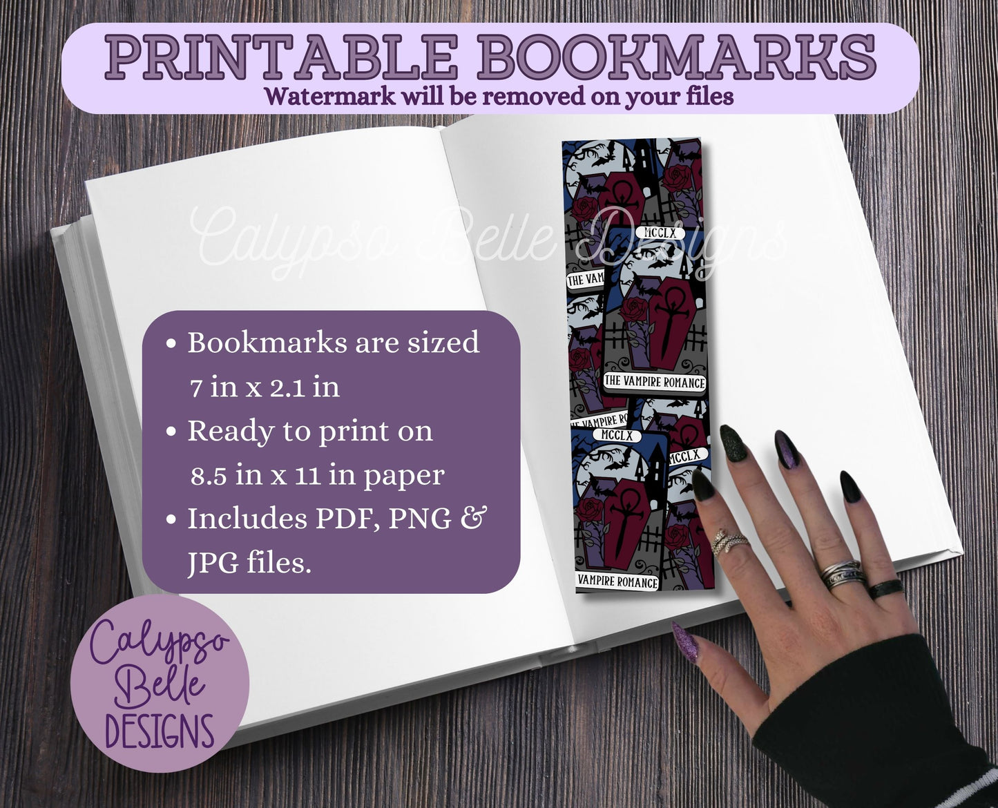 Tarot Card Printable Bookmarks, Paranormal Romance Bundle