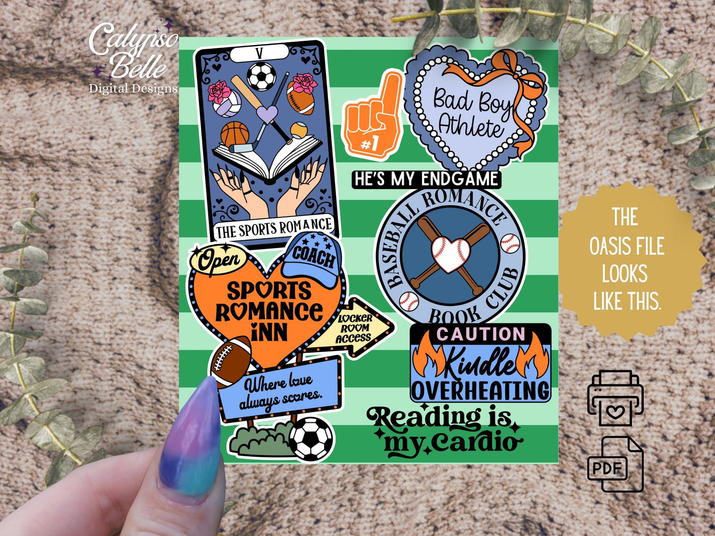 Sports Romance, Printable Kindle Insert