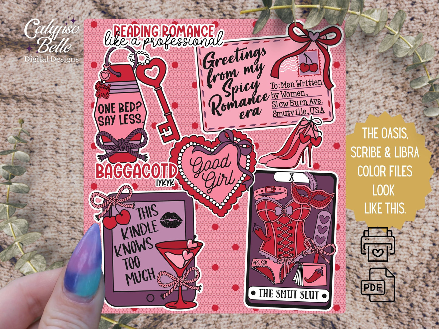 Spicy Romance, Smut Lover, Printable Kindle & Kobo Insert