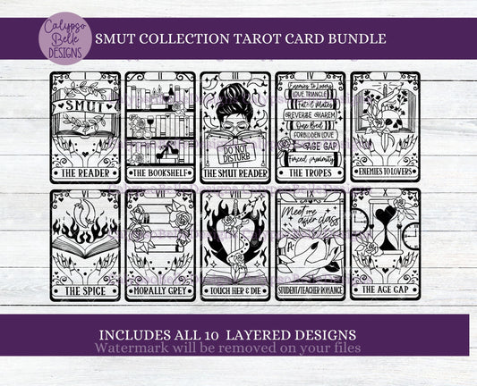 Smut Tarot Card Collection Bundle, Bookish Designs