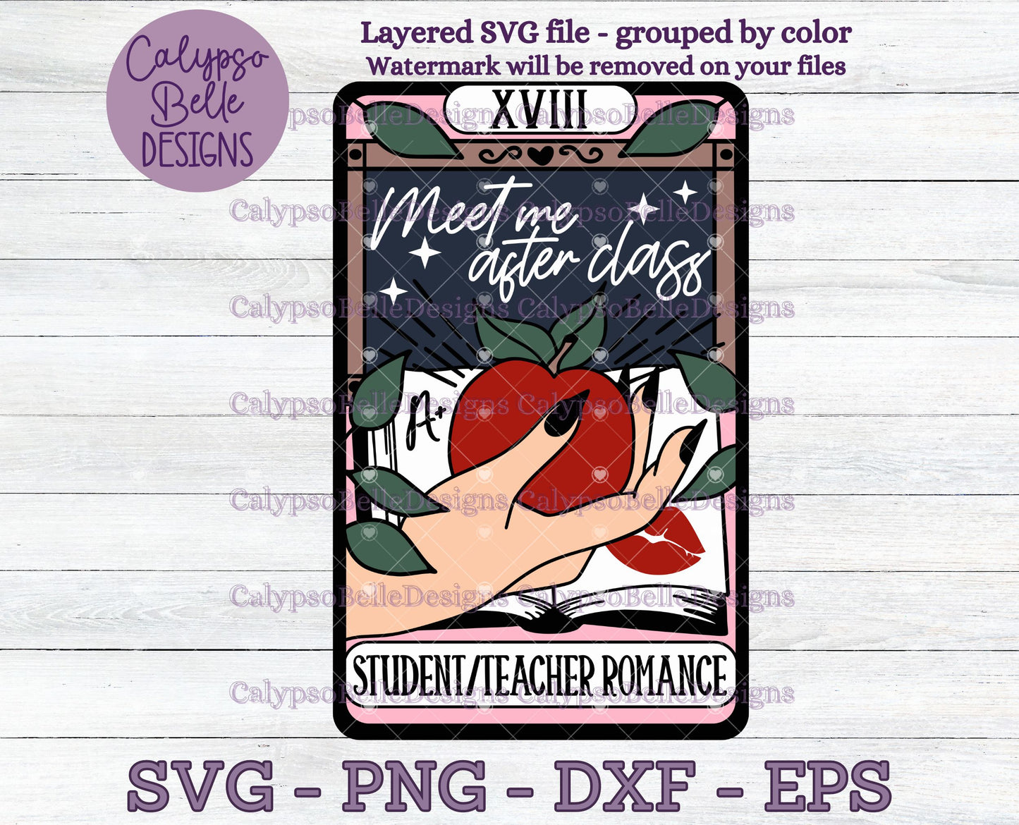 The Student Teacher Romance Tarot Card, Meet me after Class, Bookish Design