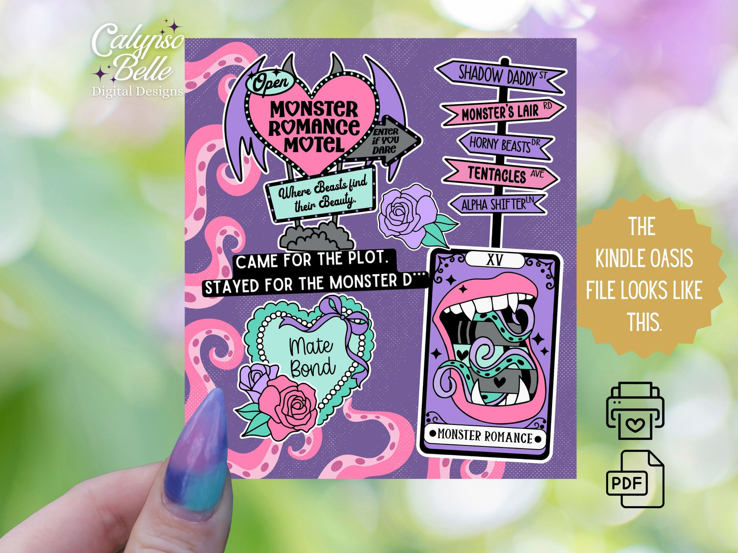 Monster Romance, Dark Romance Printable Kindle Insert