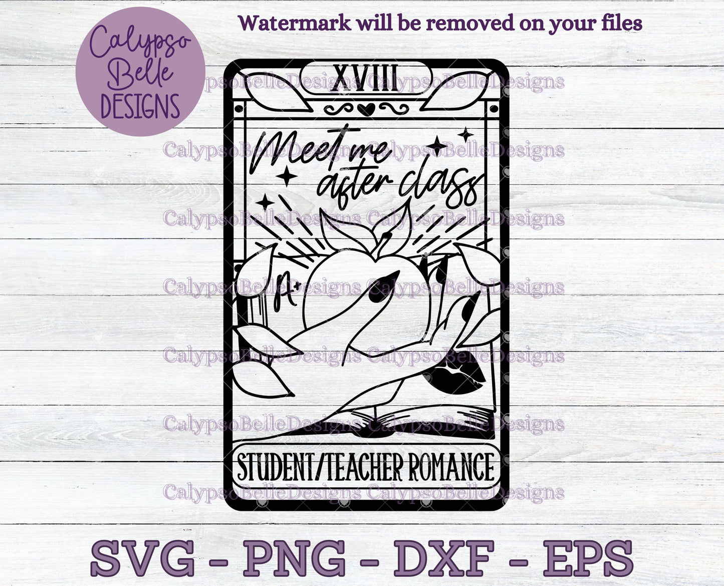 The Student Teacher Romance Tarot Card, Meet me after Class, Bookish Design