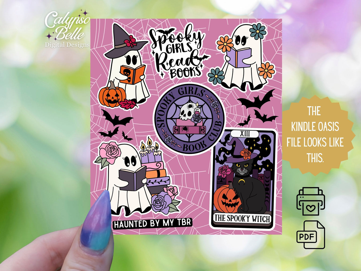 Spooky Book Club, Halloween Printable Kindle Insert