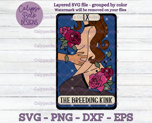 Breeding Kink, Good Girl Bookish Tarot Card Design