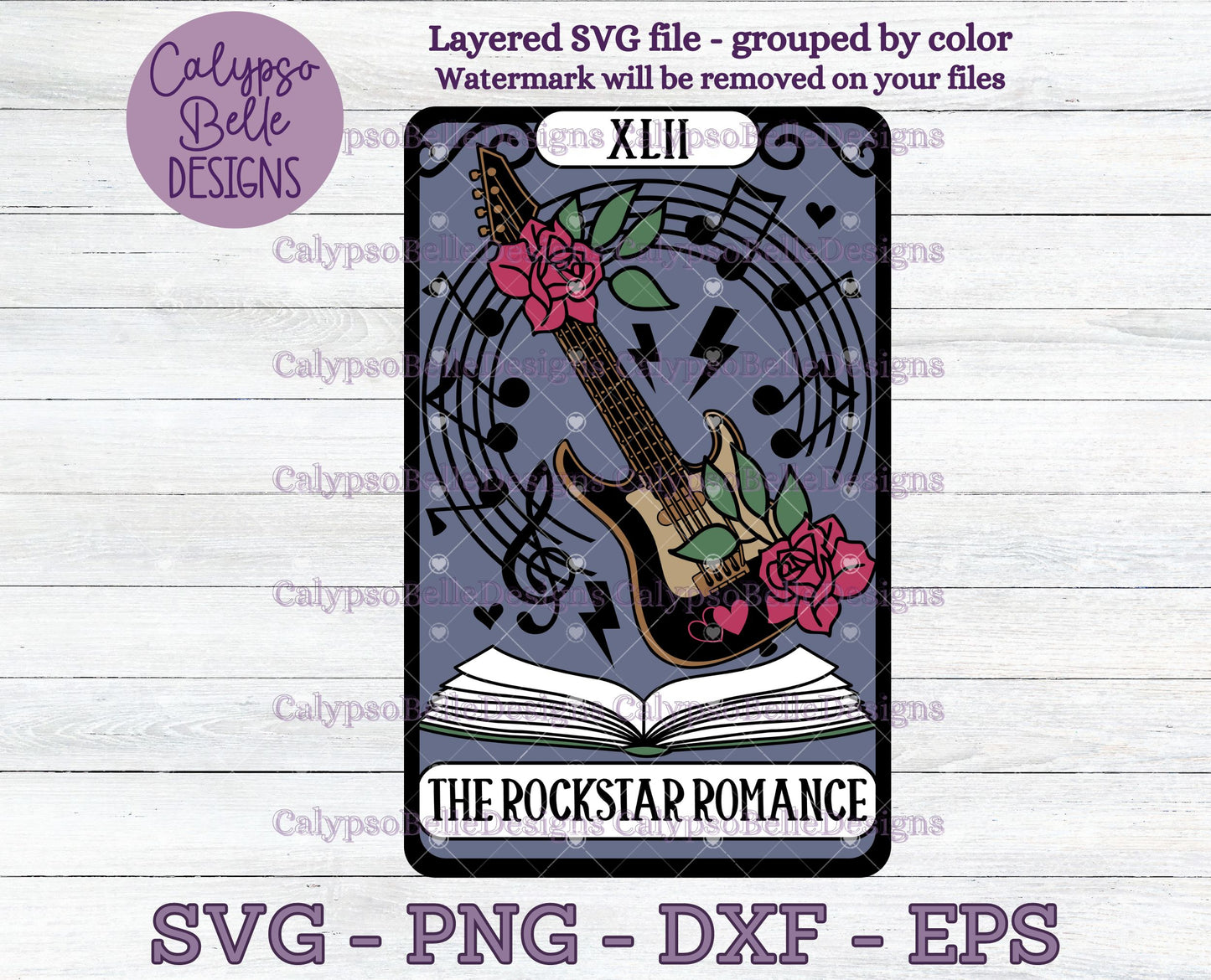 The Rockstar Romance Tarot Card, Bookish Design