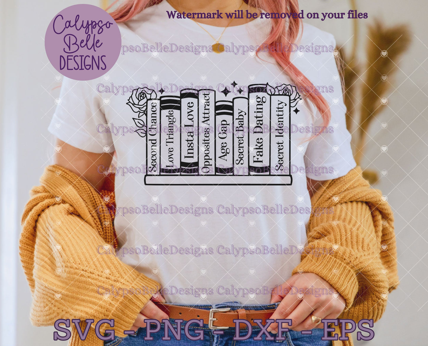 Book Tropes Shelf, Romance Fluff, Bookish Design