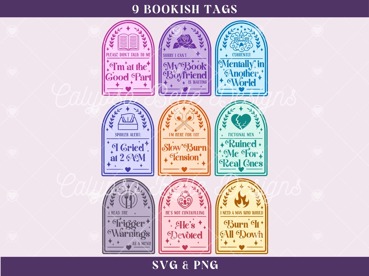 Cute Bookish Tags Bundle, Bookish Bundle