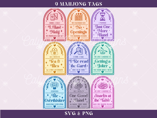 Cute Mahjong Tags Bundle, American Mahjong Bundle