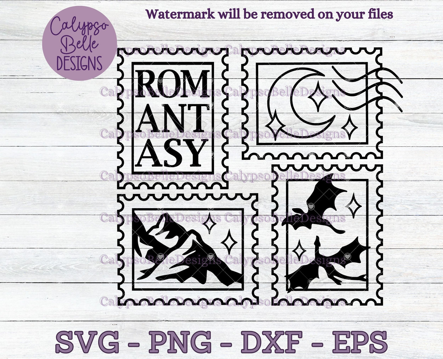 Romantasy Stamps, Bookish Stamps, Bookish Design