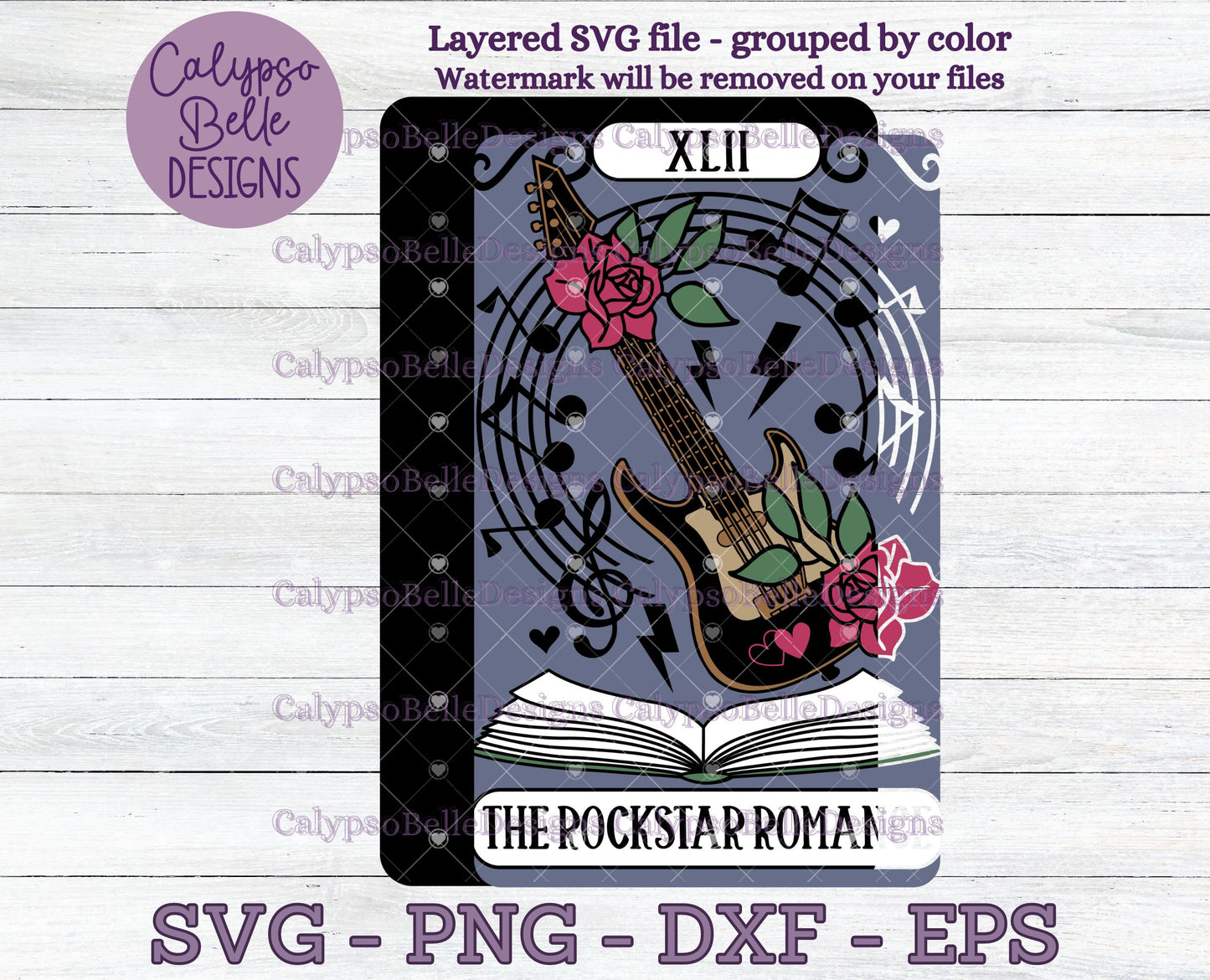 The Rockstar Romance Tarot Card, Bookish Design