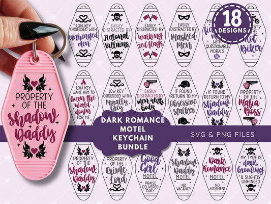 Dark Romance Motel Keychain Bundle, Bookish Bundle