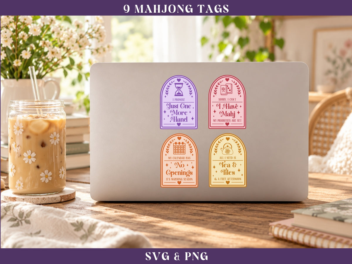 Cute Mahjong Tags Bundle, American Mahjong Bundle