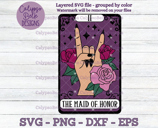 The Maid of Honor Tarot Card Design, Wedding Design