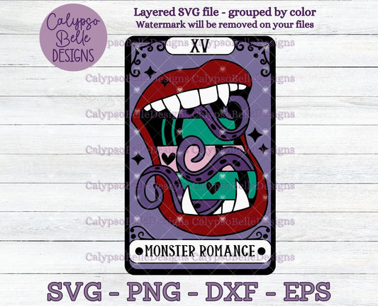 Monster Romance Tarot Card Design