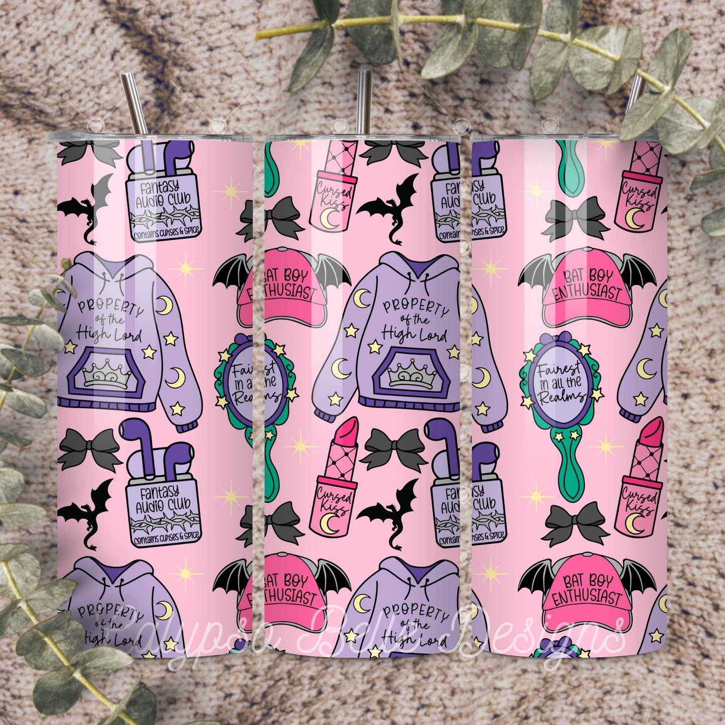 Fantasy Romance Coquette Seamless Pattern, Bookish Pattern