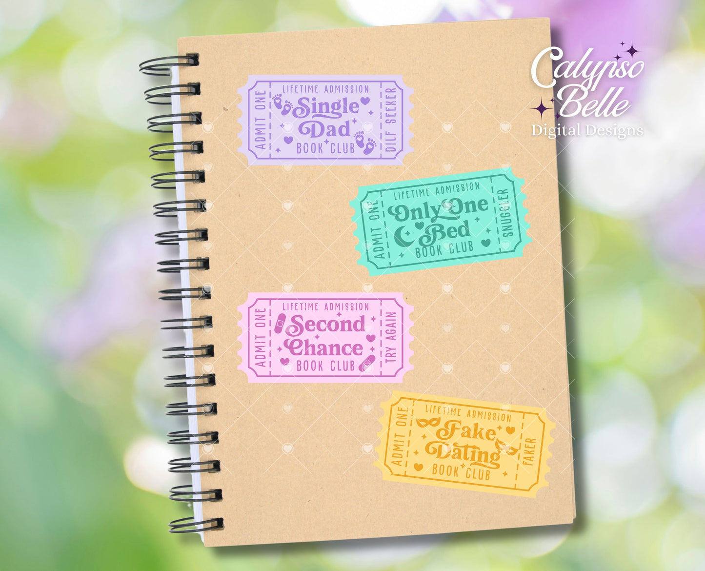 Romance Trope Tickets Bundle, Bookish Bundle