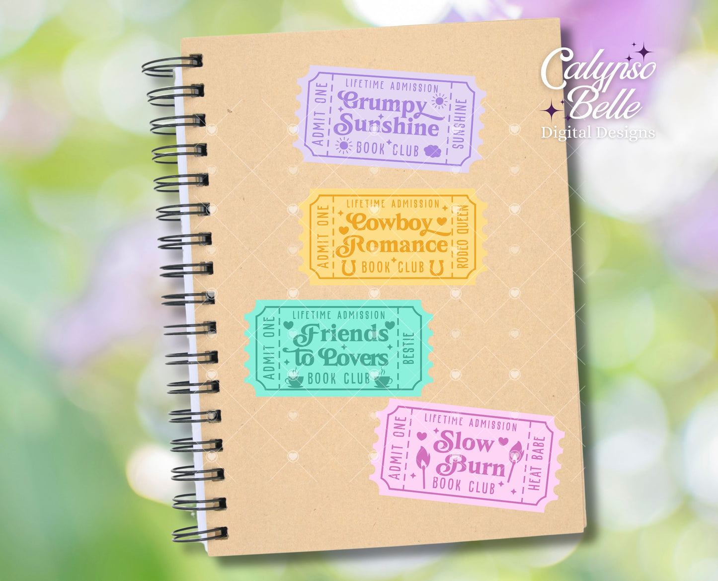 Romance Trope Tickets Bundle, Bookish Bundle