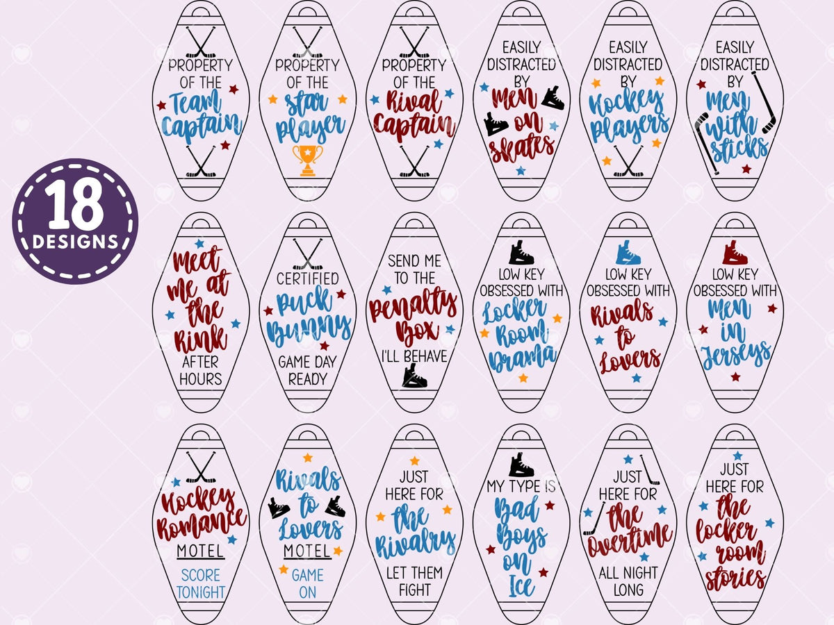 Hockey Romance Motel Keychain Bundle, Bookish Bundle