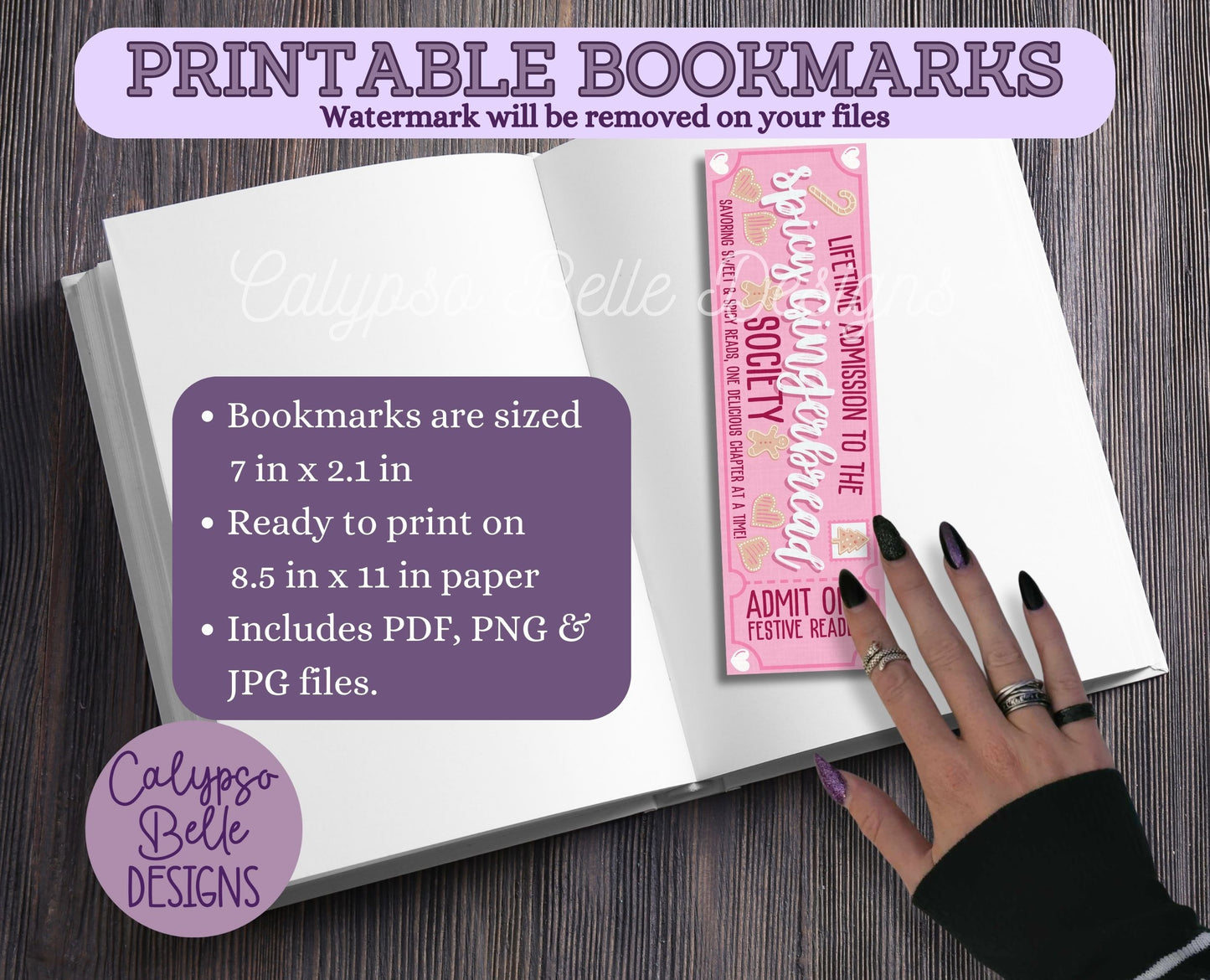 Admit One Christmas Book Club Printable Bookmarks Bundle 2